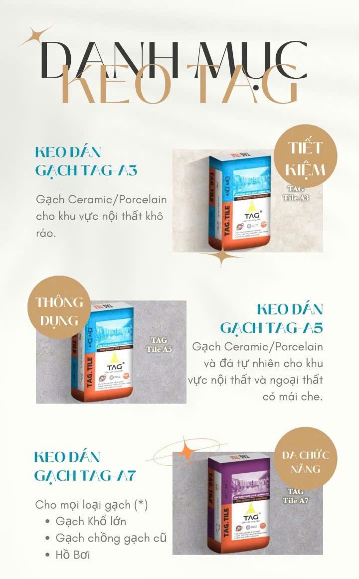 Keo dán gạch cao cấp nhất Việt Nam
