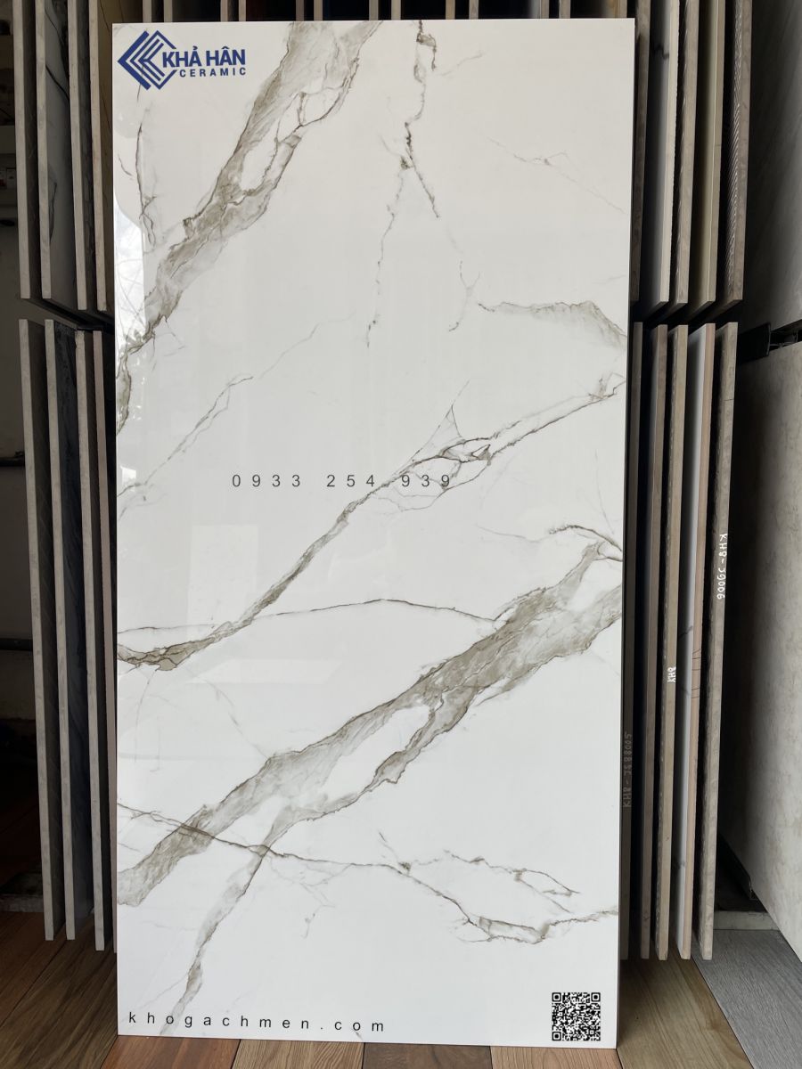 Gạch 60x120 trắng vân mây eurotile