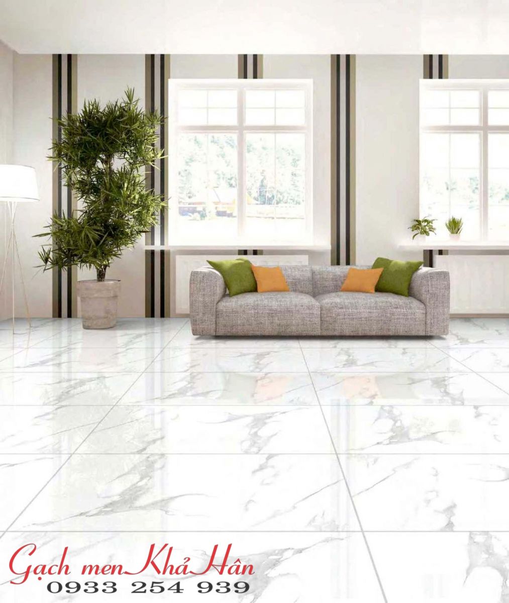 Gạch 60x120 trắng vân mây đẹp