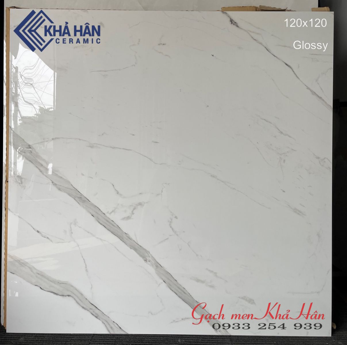 gạch 120x120 ấn độ trắng vân mây